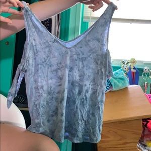 blue american eagle blouse